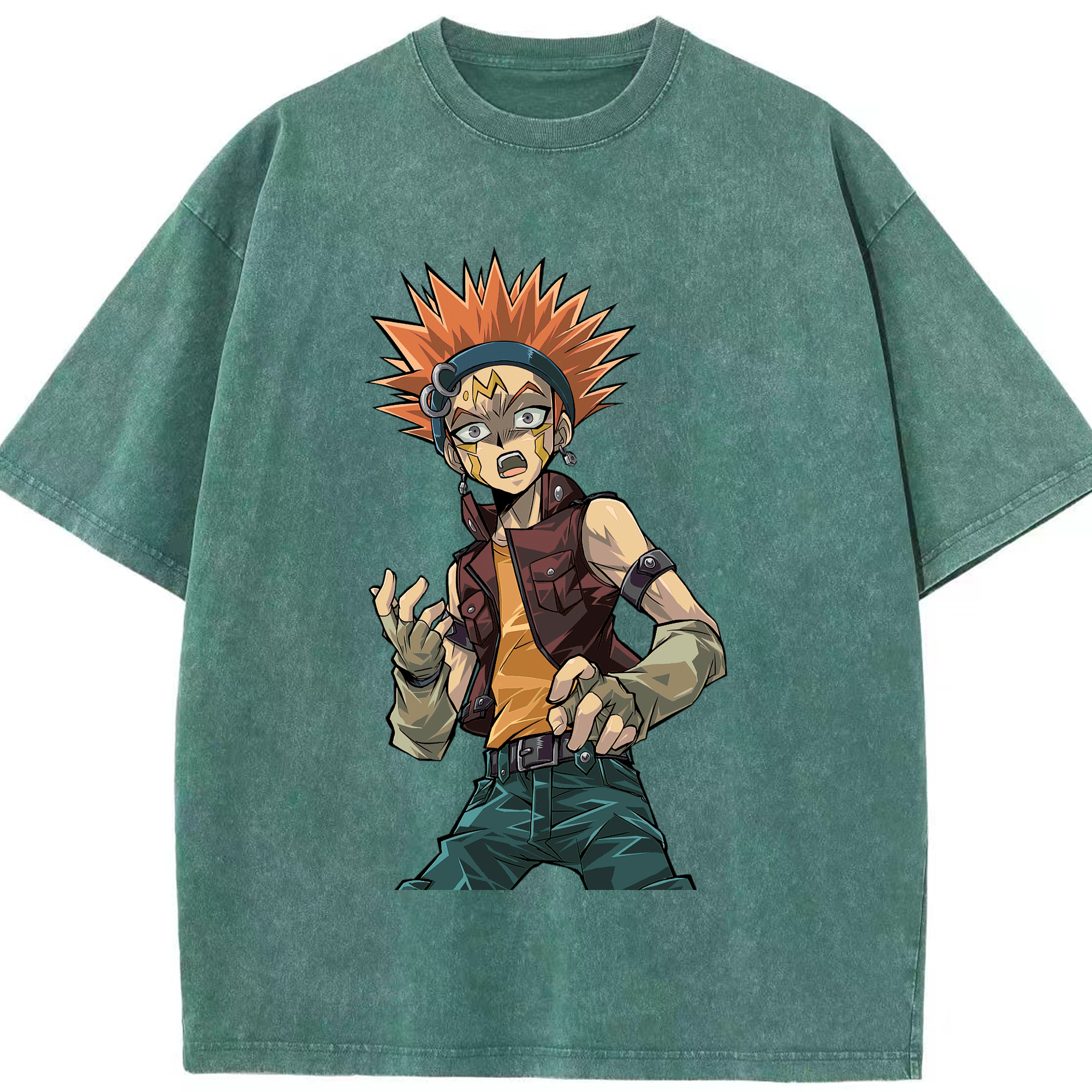 （画像用） 遊☆戯☆王 Yu-Gi-Oh! 綿100% ヴィンテージ風 半袖Tシャツ（フロントプリント）